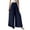 Navy, variant on Women's High Waisted Pleated Palazzo Pants Flowy Chiffon Wide Leg Trousers Casual Loose Accordion Pleat Long Slacks for Party Beach Office