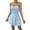 Light Blue, variant on Women's Sexy Spaghetti Strap Ruched Mini Dress Layered A-Line Graduation Party Sundress