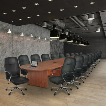 Legacy 288" Modular Racetrack Conference Table with 4 Power Data Grommets- Cherry