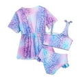 thumbnail image 6 of GYRATEDREAM Girls Swimsuits Tie-dye Bikini Bathing Suit with Kimono 3 Piece Swimsuits for 7-14 Years, 6 of 7