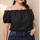 thumbnail image 5 of Tops Para Mujer Blusa Casual Elegante Camisas de Talla Grande Fuera Del Hombro Camisa de Cuello Recto de Manga Corta de Color Sólido Grande Odeerbi  ODB166723, 5 of 8