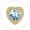 03.Blue Aquamarine, variant on 14k Gold Plated Birthstone Neckalces for Women Heat Shape Pendant Simulated Diamond Crystal Dainty Christmas Birthday Valentines Gift