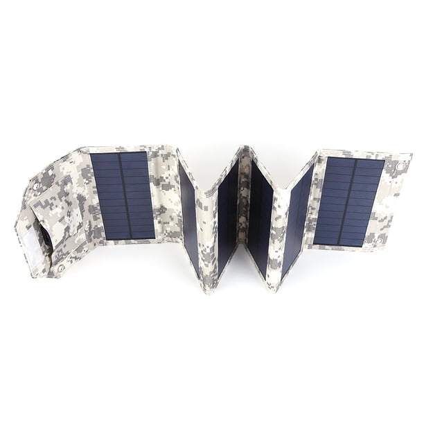Cargador de panel solar de 12 W Laminación PET de polisilicio 6 pliegues para teléfono (camuflaje)