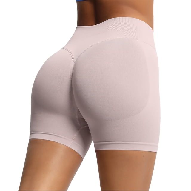 Pantalones Cortos de Yoga de Cintura Alta, Cómodo Fitness Deportivo, Pantalones de Secado Apretados Transpirables para Mujeres