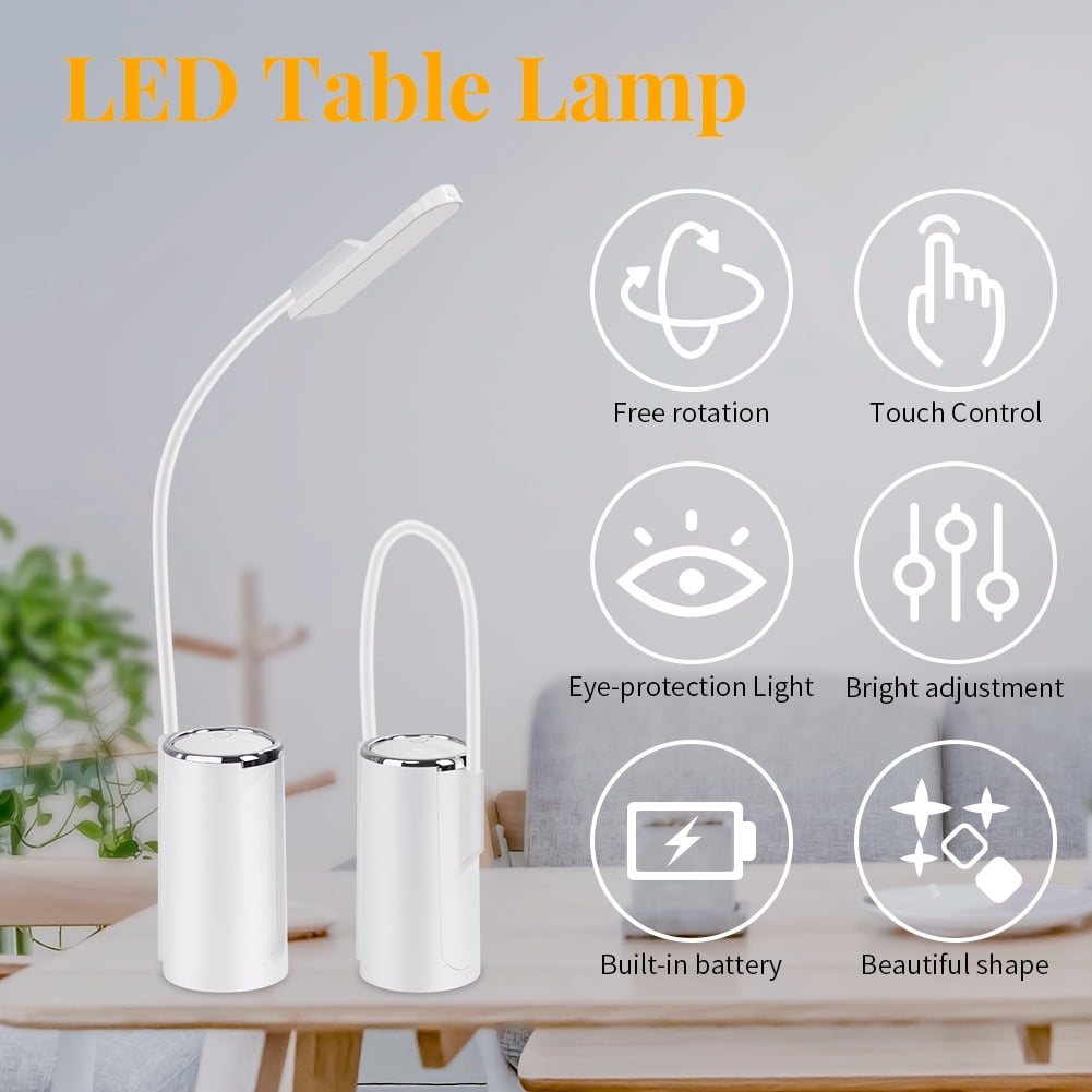5w U17b Led Table Lamp Portable Desk Lamp Lovely Night Light White 110v Walmart Com Walmart Com