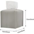 thumbnail image 2 of Tissue Box Cover, Modern PU Leather Square Tissue Box Holder for Creative Decorative, Ideal for Bathrooms/Office/Car/Dining Table, 5"X5"X5", 2 of 6