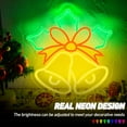 thumbnail image 3 of UPONRAY Christmas Bell Neon Signs, 14.3"*14.3" Dimmable & USB-Powered LED Neon Light, Stylish Wall Decor for Christmas Tree, Bed Room, Living Room, Party, Bar, 3 of 13