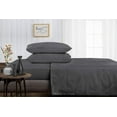 thumbnail image 2 of 100% Egyptian Cotton Sheets - Luxurious King Size Bed Sheets Set with 30" Deep Pockets, 800 Thread Count - 4 Piece Bedding Sheets And Pillowcases, Ultra Soft & Comfortable - Dark Grey Solid., 2 of 7