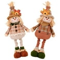 thumbnail image 4 of 2Pcs Harvest Scarecrow Doll with Strechable Leg Fall Harvest Decor for Home Autumn Thanksgiving Decoration Cute Couples Ornament Thanksgiving Gifts, 4 of 10