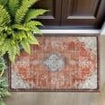 thumbnail image 6 of Beverly Rug Machine Washable Easy Cleaning Indoor Non-Slip Rugs Orange / Cream 2'x3', 6 of 9