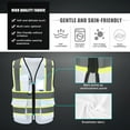 thumbnail image 5 of AYKRM White High Vis Reflective Safety Vest for Women Men Security Pocket Zipper, 5 of 5