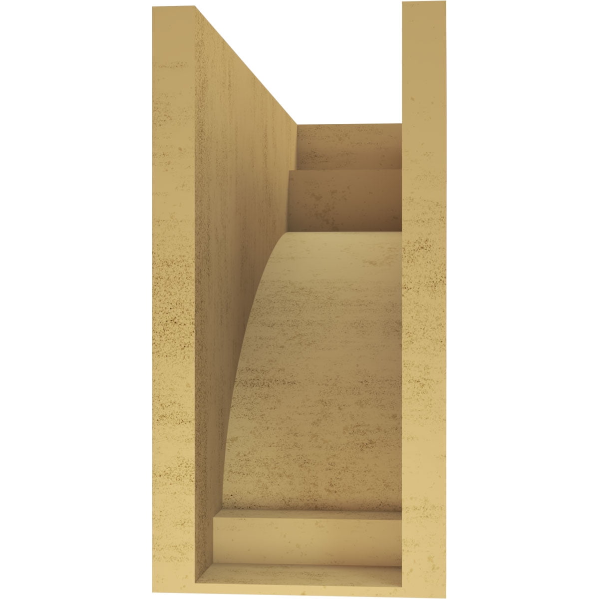 11"W x 33"D x 22"H Classic Rivera Rough Cedar Woodgrain TimberThane Corbel, Primed Tan