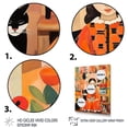 thumbnail image 3 of Designart "Mexican Children Art in Orange II" Fantasy Canvas Wall Art - Kids Orange Children's Art Entryway Wall Art, 3 of 6