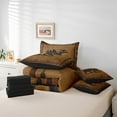 thumbnail image 6 of Feelyou Rustic Bear Print Bedding Comforter Set 7 Pieces, Hunting Wildlife Full Bedding Set, Western Farmhouse Theme Reversible Fitted Sheet Flat Sheet, Luxury Bedroom Decor, 6 of 8