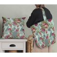 thumbnail image 5 of Soimoi Green Poly Georgette Fabric Leaves & Grandiflora Roses Floral Printed Craft Fabric by the Yard 42 Inch Wide, 5 of 5
