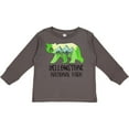 thumbnail image 3 of Inktastic Yellowstone National Park Mountains and Bear Shape Boys or Girls Long Sleeve Toddler T-Shirt, 3 of 5