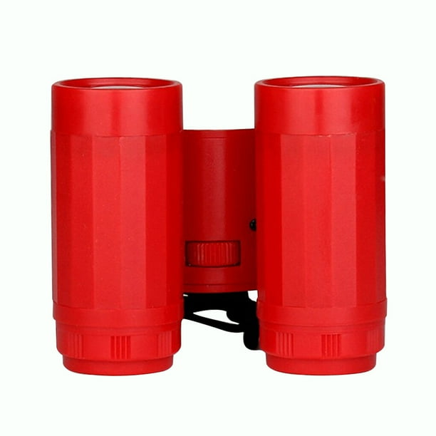 Telescopio chico portátil Yuarrent plegable para niños binoculares 2.5x aumento juguete juego guardería educación Prismáticos Rojo