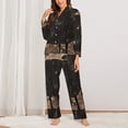 thumbnail image 2 of Pofeuu Starry Night Black Sheep Print Womens Pajamas Set Long Sleeve Sleepwear Button Down Nightwear Soft Pj Lounge Sets Button Down Pajamas Women-Large, 2 of 7