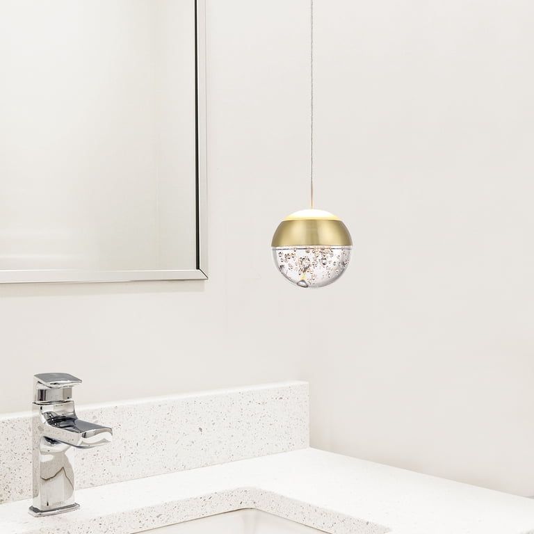 JoollySun Crystal Teardrop Pendant Light - Chrome Finish, Dimmable LED, Adjustable Cord