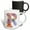 Multicolor, variant on 3drose, Pretty Pastel Floral Insect Monogram Initial P, 11oz Two-tone Yellow Mug