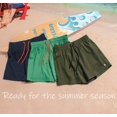 thumbnail image 3 of BRISIRA Bañador para hombre, pantalones cortos de natación de secado rápido, entrepierna de 5 pulgadas, pantalones cortos de playa con forro de compresión y bolsillo con cremallera, color azul marino, 3 of 5