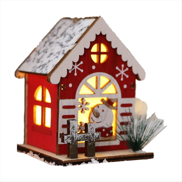 Decorar Casas de Madera en Navidad Árbol de Navidad Colgante Suministros de Decoración Navideña B