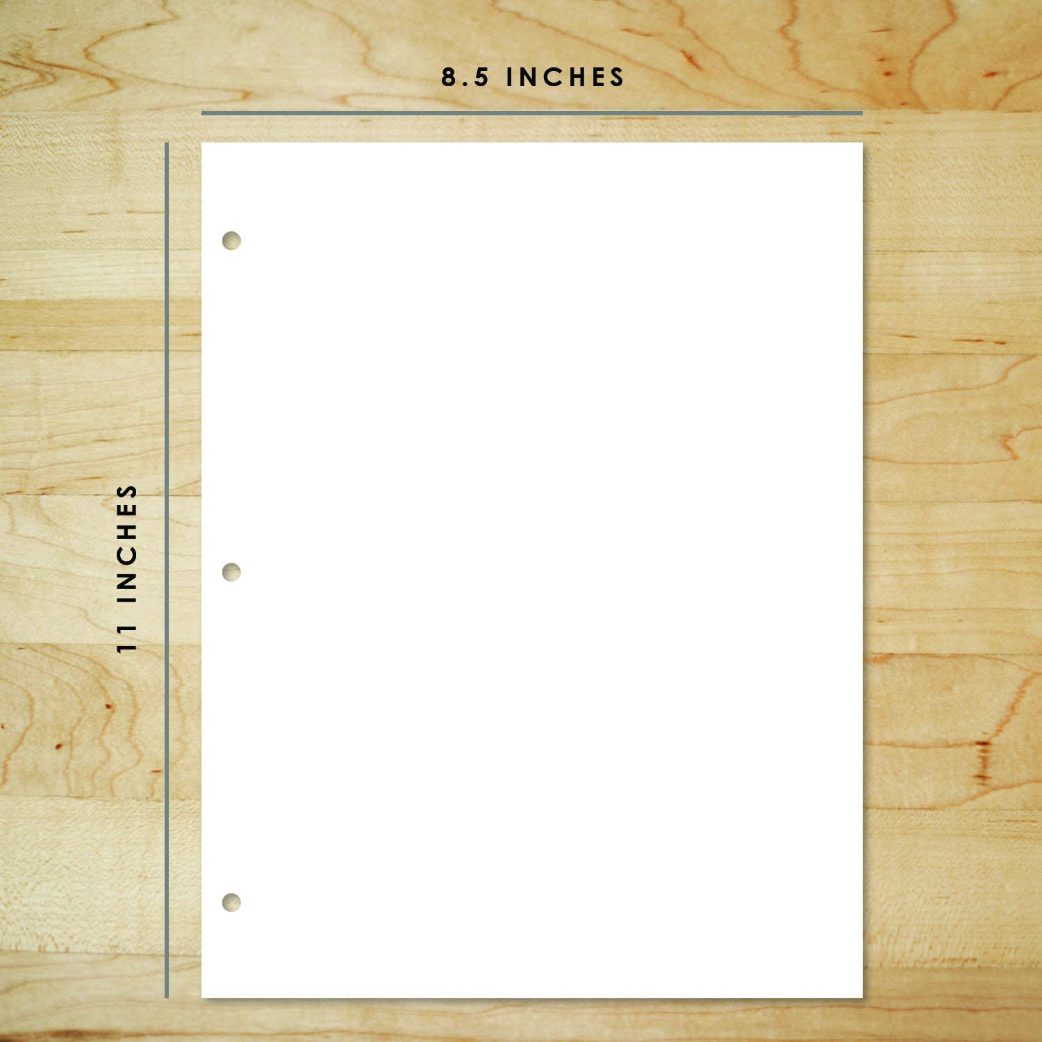 3 Hole Punched White Cardstock – Durable and Thick 80lb (216gsm) Card Stock | 8.5 x 11 Inches | 50 Sheets per Pack