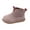 Purple, variant on Baby Boots Boys Toddler Little Kid Warm Furry Winter Ankle Flat Snow Boot Snowproof Solid Color Boots Rubber Sole for Every Cold Day(18-24 Months,Brown)