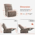thumbnail image 3 of MCombo Wall Hugger Armless Power Recliner Chair, 29.5" Extra Wide Seat, Oversized Fabric Powered Reclining Sofa for Living Room, Small Space ALR01, 3 of 8