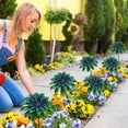thumbnail image 6 of Metal Flower Garden Stake, All Weather Anti Rust Coating, Tool Free Ground Insert, Artistic Yard Sculpture, Meaningful Gardening Gift for Mom, Lawn Flower Bed Decoration, 6 of 8