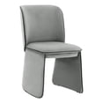 thumbnail image 2 of Maklaine Modern Contemporary Gray Finish Velvet Dining Chair, 2 of 7