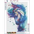 thumbnail image 2 of Kit Cheval de color con bordado de diamantes 5d, 30x40cm, Kit de pintura con diamantes, decoración de la casa, imagen artesanal, 2 of 5