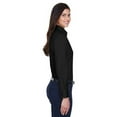 thumbnail image 3 of "Harriton Easy Blend Long-Sleeve Twill Shirt with Stain-Release (M500W) Black, 2XL", 3 of 3
