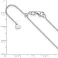 thumbnail image 2 of 14k White Gold Fancy Lobster Closure 1.25 mm Flat Cable Adjustable Chain Necklace 22 Inch Chain Necklace for Women and M, 2 of 2