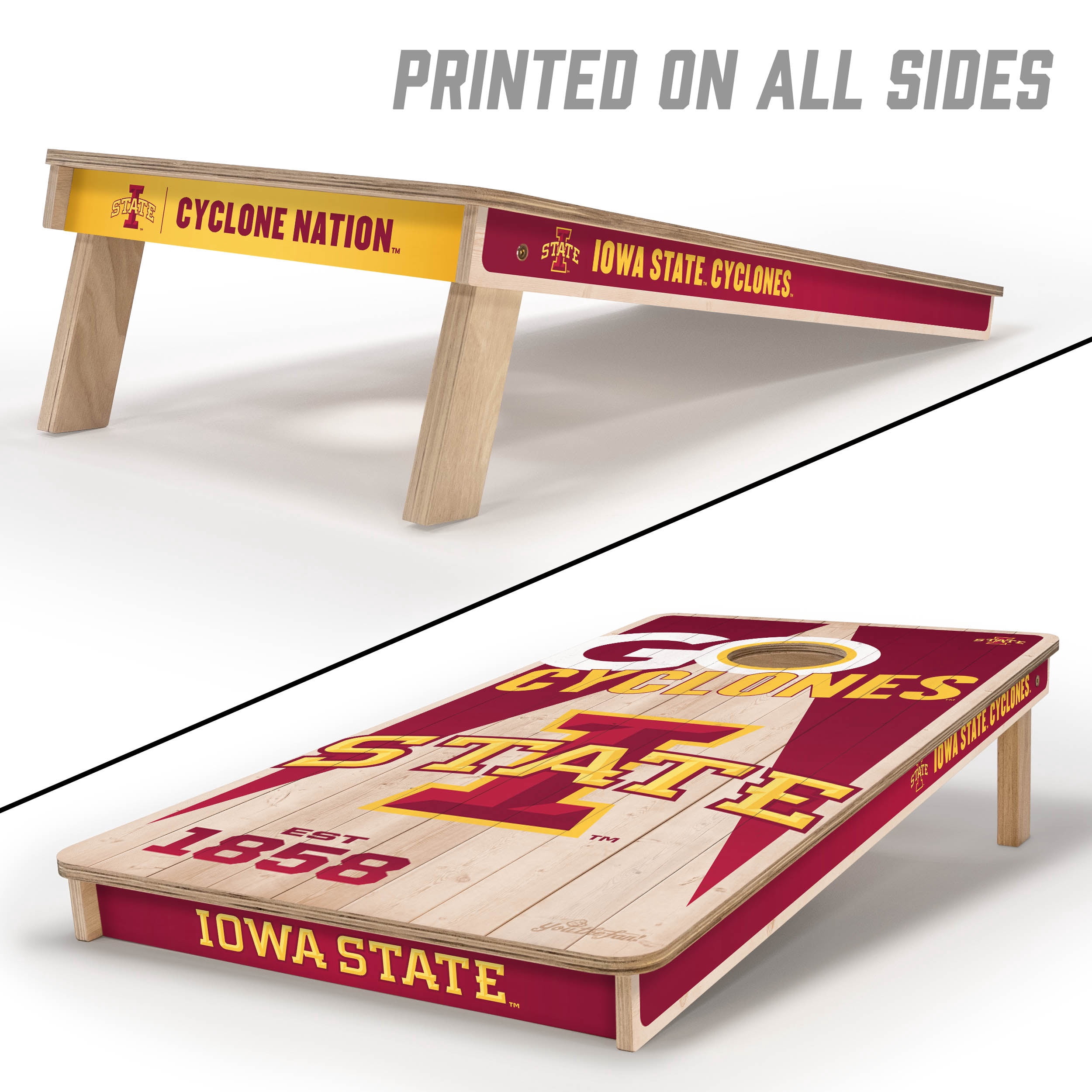 YouTheFan NCAA Iowa State Cyclones 2' x 4' Cornhole Game No Bags