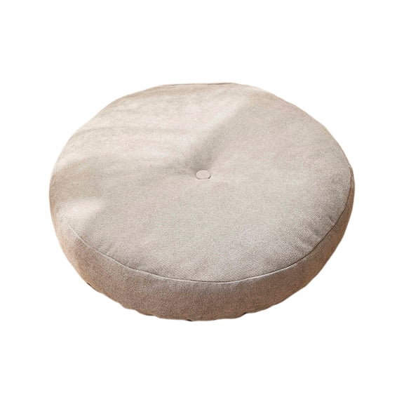 Round Thick Floor Pillow , Soft Seat Cushion Cozy Seat Pad Pads for Bedroom Living Room Office Chair Sofa , 16.5In Gray