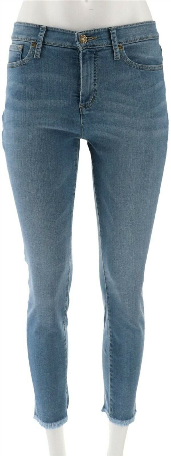 petite frayed hem jeans