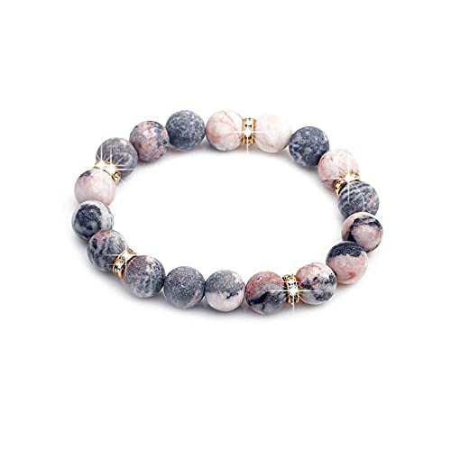 LIAGZA Healing Bracelet For Women Anxiety Crystal Bracelet Chakra Beaded Bracelets Rose Quartz Crystals And Healing Stones Bracelet Calming Stretch Bracelet Stress Relief Gifts For Women