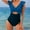 Blue, variant on Women's Ruffled Swimsuits V Neck Cutout High Waisted Bathing Suit Flat Bikini Bikini Home Men's Thong Bikini White Thong Bikini Swim Shorts Woman Bikini Set Bikini Tops Bikini Dress Shaver For Woman