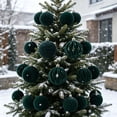 thumbnail image 5 of Christmas Ornaments Balls Flocked Christmas Tree 15PCS Plastic Balls Xmas Hanging Ornaments Decoration, 5 of 7