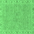 thumbnail image 1 of Ahgly Company Indoor Square Abstract Emerald Green Modern Area Rugs, 5' Square, 1 of 4