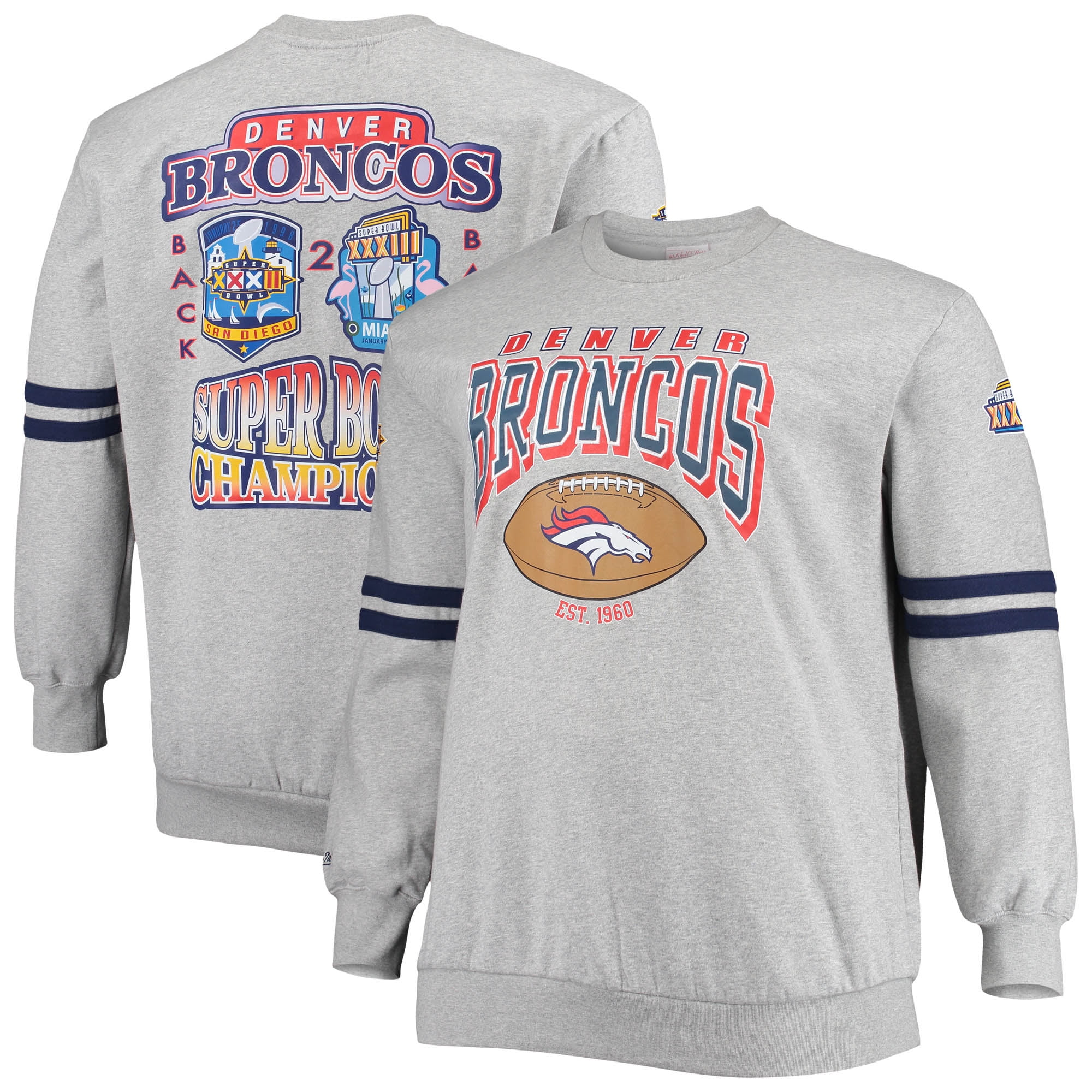 grey denver broncos sweatshirt