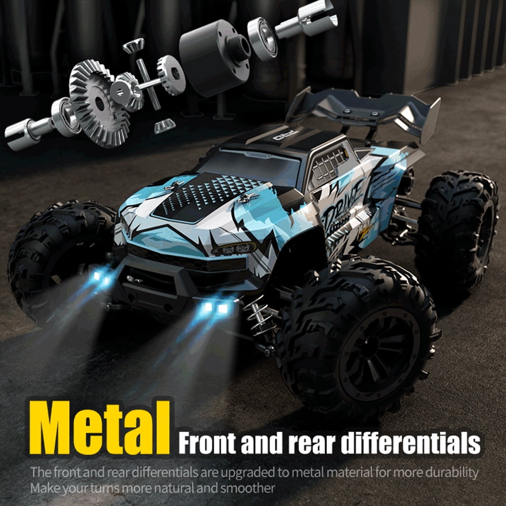 Teeggi 1/16 Fast RC Cars for Adults, Max 45mph Remote Control Car, Brushless Motor Electric Off Road RC Truck, 4WD High Speed Drift RC Car with 3 Lipo Batteries