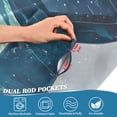 thumbnail image 6 of Wobogo Lovers Whales Pattern Kitchen Curtains 2 Piece Set Symmetrical Design Light Filtering Small Window Drapes Suitable for Bathroom Laundry Room and RV 57x24in, 6 of 9