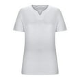 thumbnail image 5 of Horkkom Womens Summer Tops Plus Size Short Sleeve V Neck T Shirts Casual Loose Solid Color Blouses(L-5XL), 5 of 5