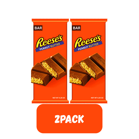 REESE'S XL Peanut Butter Candy Bars 4.25 oz (2 pack) – Rich Chocolate Duo Pack Treat