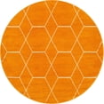 thumbnail image 1 of Unique Loom Trellis Frieze Geometric Lattice Rug 5' x 5' Round Orange/Ivory, 1 of 2
