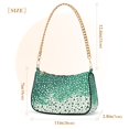 thumbnail image 3 of FORMRS Womens Shoulder Bag with Chain Strap Clutch Purse Cute Tote Handbag, Green and White Pattern, 3 of 7