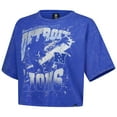 thumbnail image 2 of Women's New Era Blue Detroit Lions Cropped Boxy Sport Classics Mineral Wash T-Shirt, 2 of 5