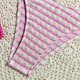 thumbnail image 4 of Traje de baño de 2 piezas para mujer, trajes de baño para mujer, bikini de encaje a rayas con camisola, traje de baño de playa dividido, traje de baño de nailon para mujer, 4 of 7